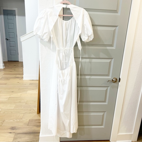 NWT ASTR Shelby Puff Sleeve Open Back Maxi Dress - Picture 3 of 5